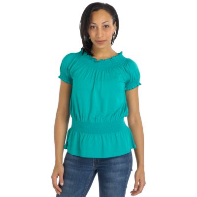 Henry New York Smocked Drop Waist Top