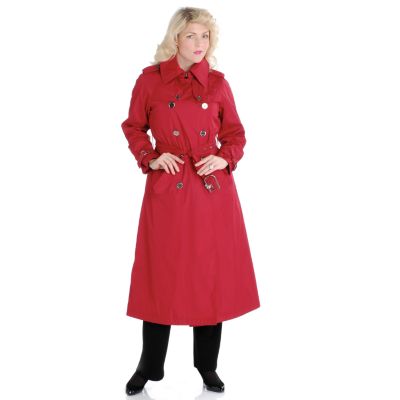 Pamela McCoy Removable Shell Double Breasted Button Front Trench Coat