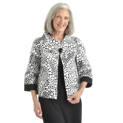 Briolette Bubble Print One Button Swing Jacket
