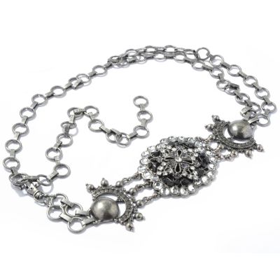 Pamela McCoy Medallion Detail Chain Belt