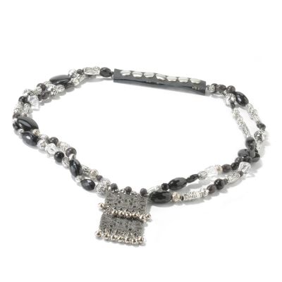 A17440 - Pamela McCoy Bead & Chain Detail Belt