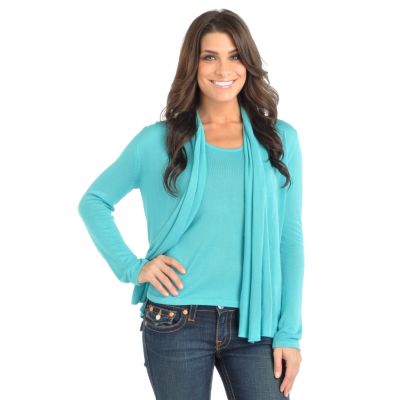Babette Ballinger Drape Front Cardigan Twin Set