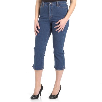 Bestow Slimming Apparel 5-Pocket Tummy Control Denim Capri Pants