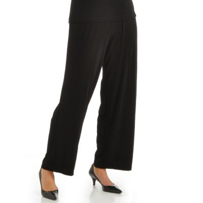 Boutique Chic Stretch Knit Long Palazzo Pants