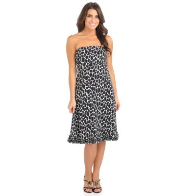 aDRESSing WOMAN Printed Mini Ruffle Convertible Dress