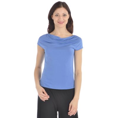 CF Modal / Spandex Drape Front Top
