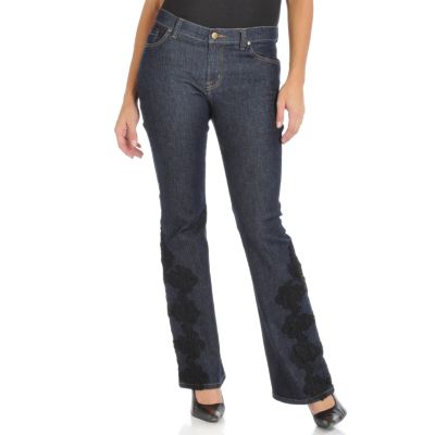 Landers STAR Collection Lace Accent Denim Jeans