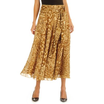 Gist Animal Print Georgette Skirt