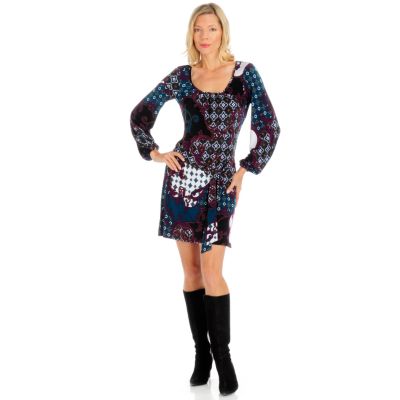 Laundry by Shelli Segal Tie Belt Paisley Print Knit Dress