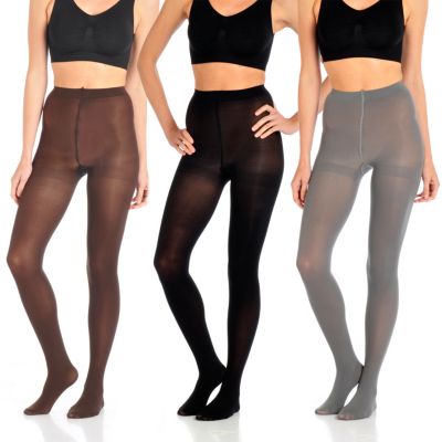 A18015 - MeMoi Legwear Classic Solid Tights Three-Pack