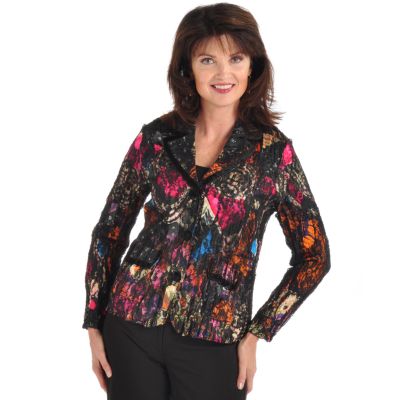 Pleats Collection Lace Crinkle Blazer