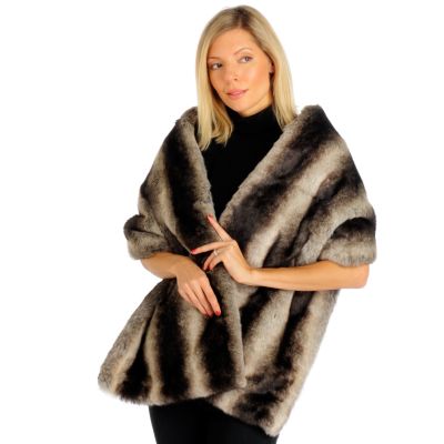 A18163 - Pamela McCoy Fur Replica Shawl
