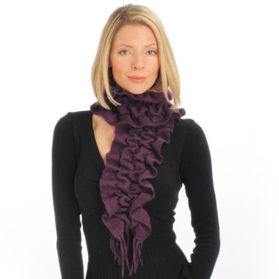 A18184 - Cedric's Fringe Detail Wool-Blend Scrunch Scarf