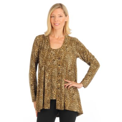 A18203 - aDRESSing WOMAN Hi-Low Cardigan Top & Tank Set