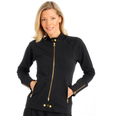 A18260 - Suzanne Somers Stylish Zip Front Sweatshirt Jacket