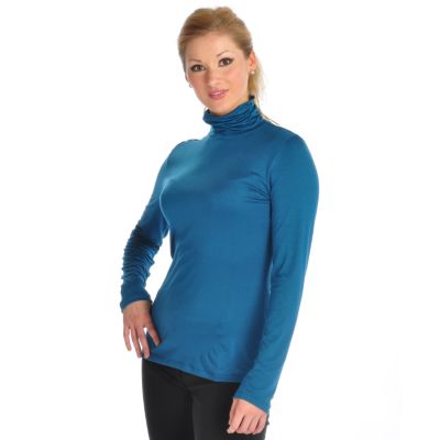 Suzanne Somers Turtleneck Top. TEAL, 2X