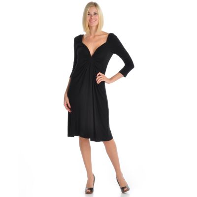 Suzanne Somers "Twirl Me" Dress. SHITAKE, BLACK