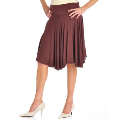 Suzanne Somers Waistband Skirt. CHOCOLATE, XL