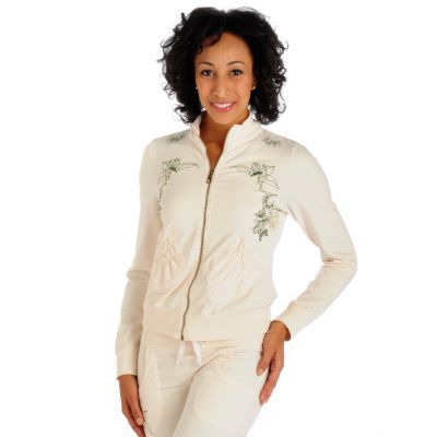 XCVI Doodle Embroidered Baby Fleece Jacket. TAFFY, L