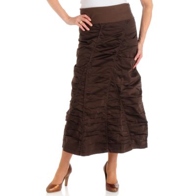 A18292 - XCVI Diagonal Gore Sateen Peasant Skirt