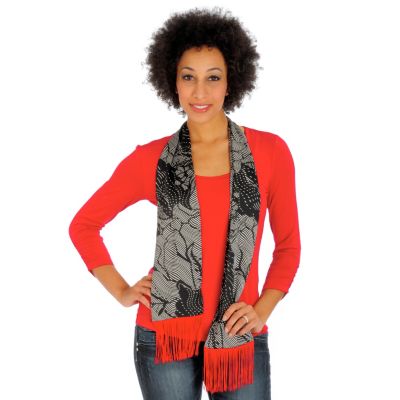 A18318 - Landers STAR Collection Scoop Neck Jersey Top w/ Scarf
