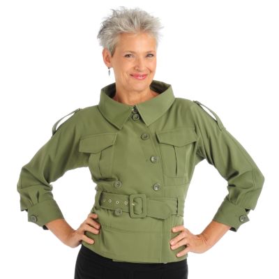 A18339 - Suzanne Somers "Fashionista" Belted Corset Waist Jacket