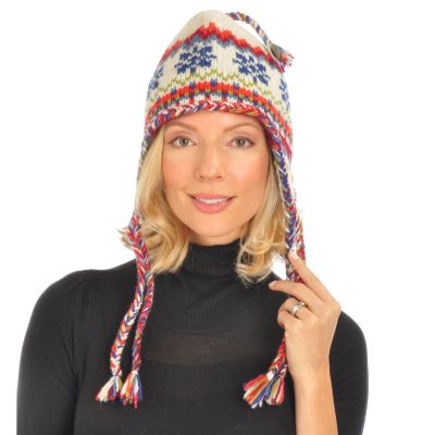  Icelandic Design Newari Nordic Wool Earflap Hat. BLACK, BLUE, RED, NEUTRAL  photo