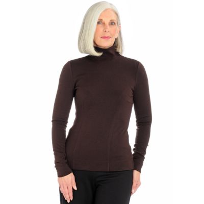 A18374 - LUKASTYLE Techno Fabric Mock Neck Top