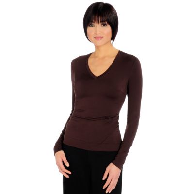 A18379 - LUKASTYLE Techno Jersey V-Neck Long Sleeve Top