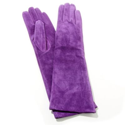 A18474 - Suzanne Somers Suede Opera Length Gloves