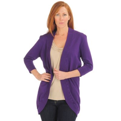 A18495 - Kim Parrish Collection Open Front Long Sleeve Cardigan