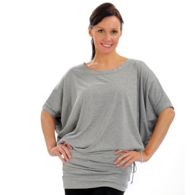 A18599 - Suzanne Somers Batwing Sleeve Drawstring Tunic