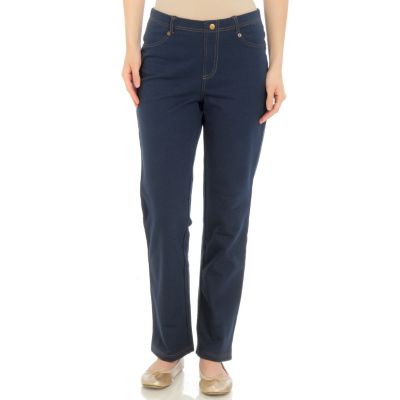 A18658 - Encore by Daniel Kiviat French Terry Straight Leg Pull-on Jeans