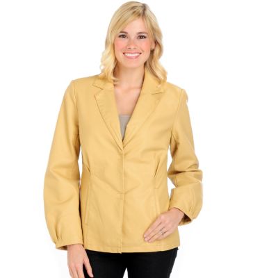 A18692 - Judy Crowell Notch Collar Pleat Detail Jacket
