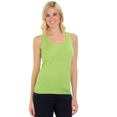 A18944 - Adrienne Vittadini Jersey Rib Trim Sleeveless Top
