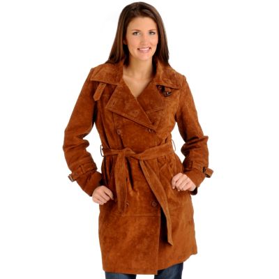 Excelled Leather Co. Washable Suede Trench Coat