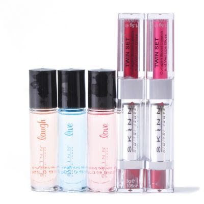 Skinn Cosmetics Five-Piece Hugs & Kisses Fragrance & Lip Collection