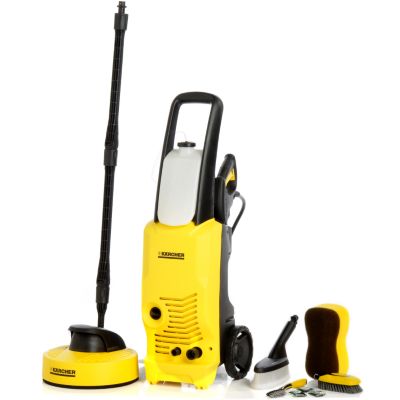 Karcher's 1750 PSI Pressure Washer, Car Care Kit & T-100 Surface Cleaner