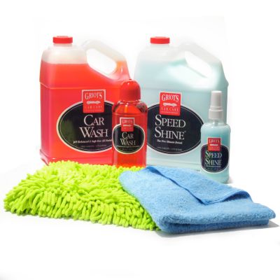 D10031 - Griot's Garage Clean & Shiny 4pc Kit w/ Wash, Speed Shine, Wash Pad & Cloth