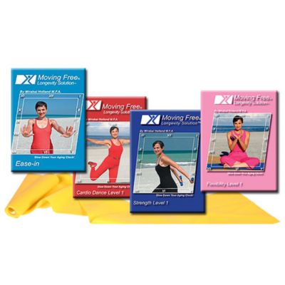 Mirabai Holland's Set of Four Fitness DVDs for Beginners w/ Resistance Band