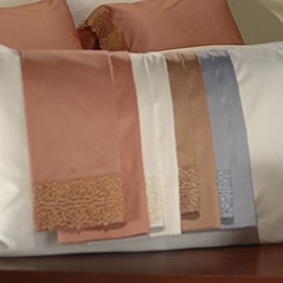500 TC Egyptian Cotton Lace Sheet Set w/ Extra Pillow Cases