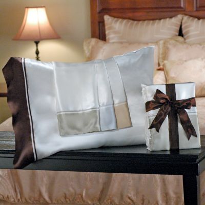 Silk Charmeuse Contrast Hem Sheet Set