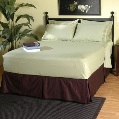 500TC Embroidered Egyptian Cotton Sateen Sheet Set w/ Extra Pillowcases