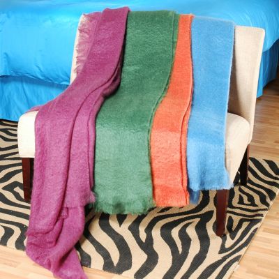 Plush Mohair-Blend Throw