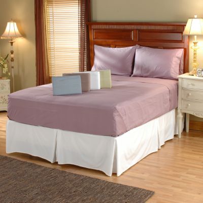 400TC Double Beretta Stitch 4-Piece Cotton Sateen Sheet Set