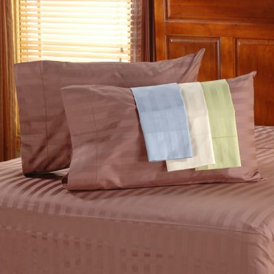 500TC Egyptian Cotton Striped Sateen Extra Pillowcase Pair