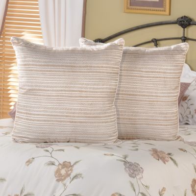 Veratex "Prima" Embroidered Euro Pillow Pair