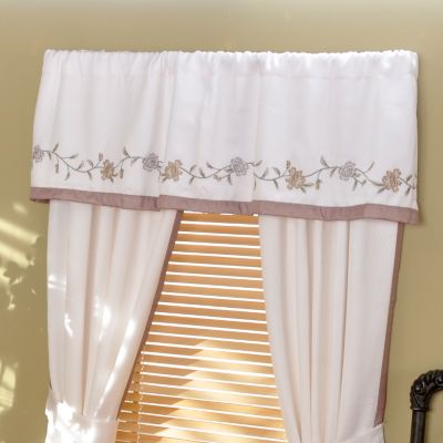 Veratex "Prima" Embroidered Floral Window Valance
