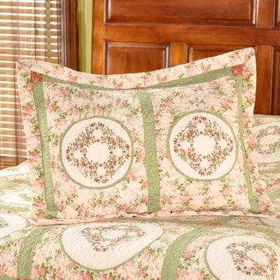 "Danica" Quilted & Embroidered Standard Size Pillow Sham
