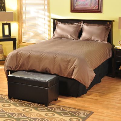 Grand Suites 600TC Egyptian Cotton Damask Tuxedo Stripe Duvet Set